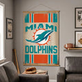 Miami Dolphins Canvas Wall Tapestry