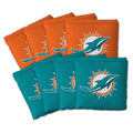 Miami Dolphins Nfl Dual Sided Pro Stop Slide Cornhole Bags