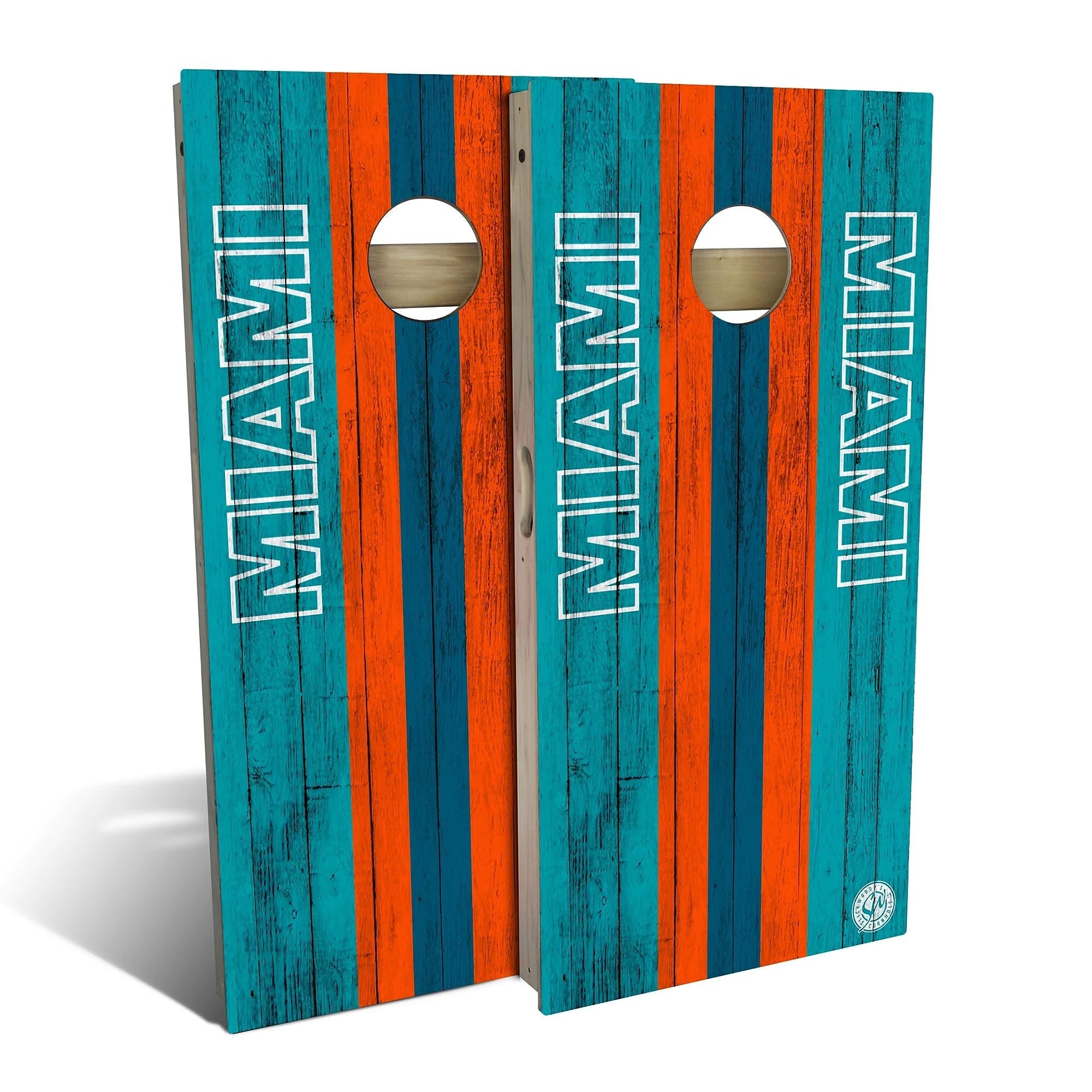 Miami Football Cornhole Set Choose Your Size Accessories