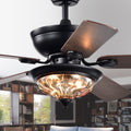 Micago Forged Black 52 Inch 5 Blade Lighted Ceiling Fan 52 Inches Diameter