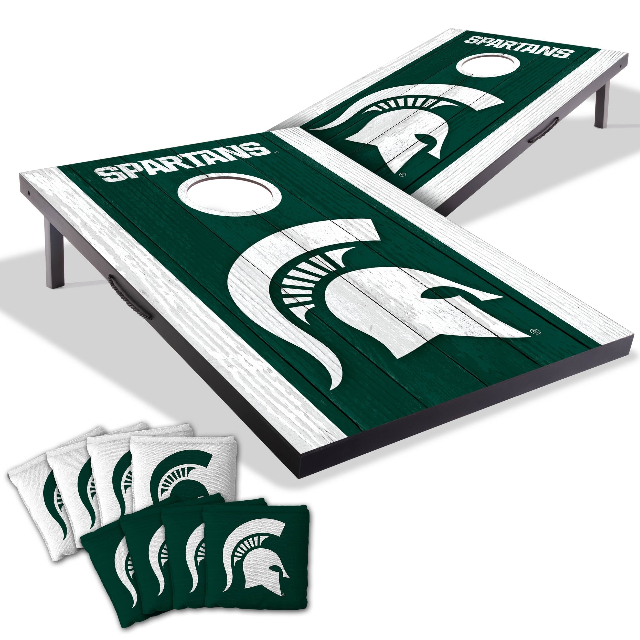 Michigan State Spartans Ncaa Compact 2X3 Tailgate Cornhole Board Set