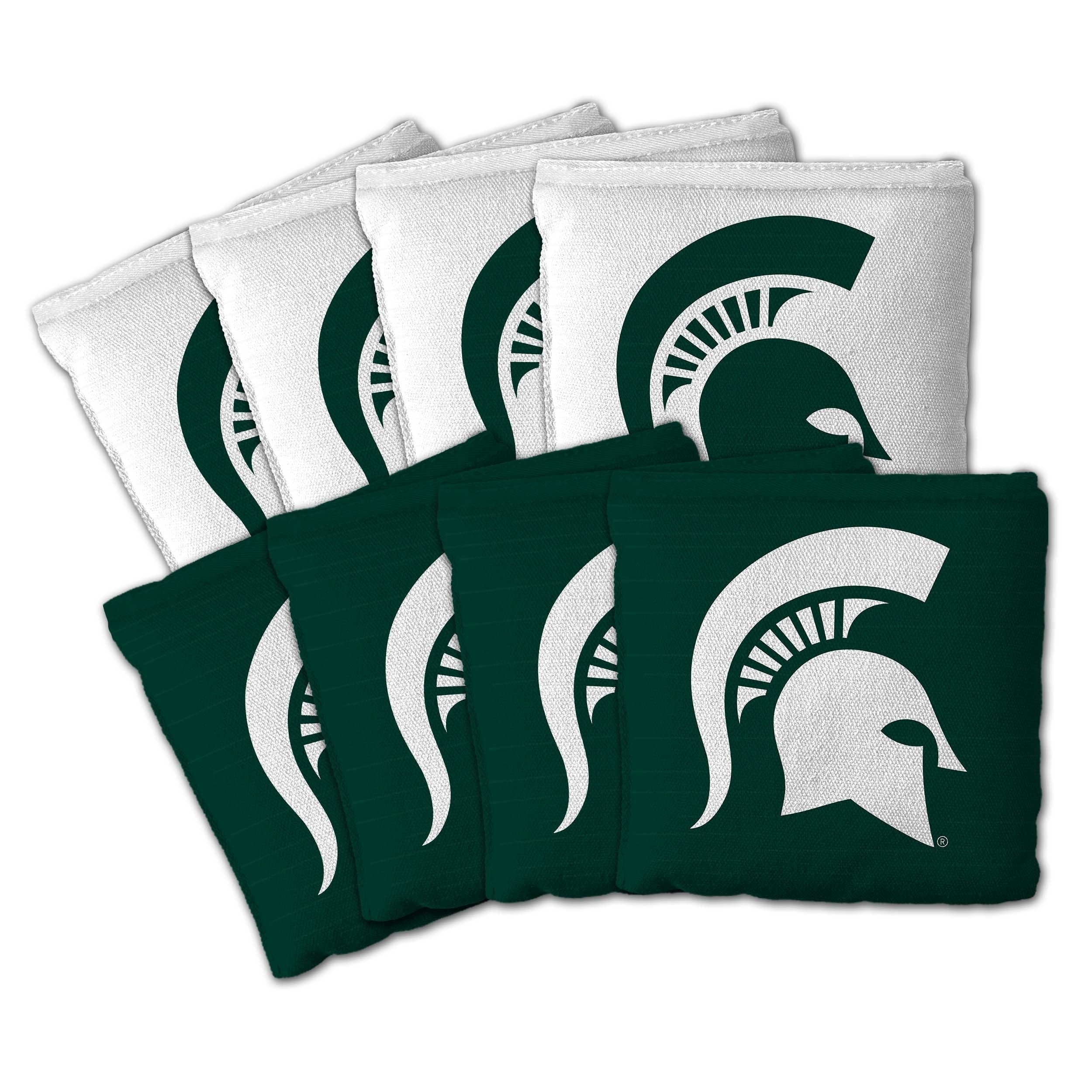 Michigan State Spartans Ncaa Dual Sided Pro Stop Slide Cornhole Bags