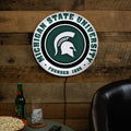Michigan State University Led Metal Lit Wall Sign Decor