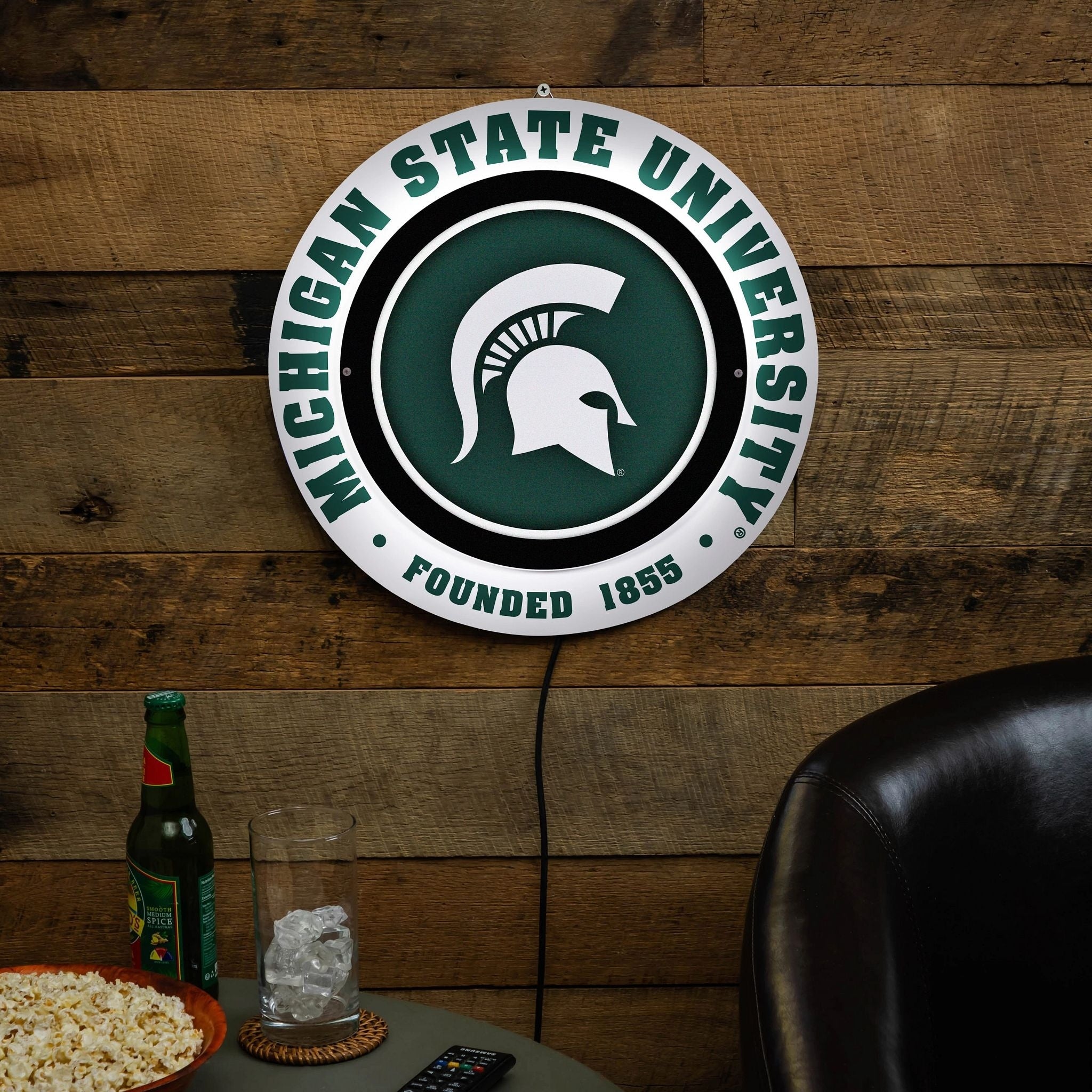 Michigan State University Led Metal Lit Wall Sign Decor