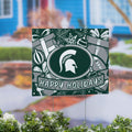 Michigan State University Yard Sign Happy Holidays 24 X 18