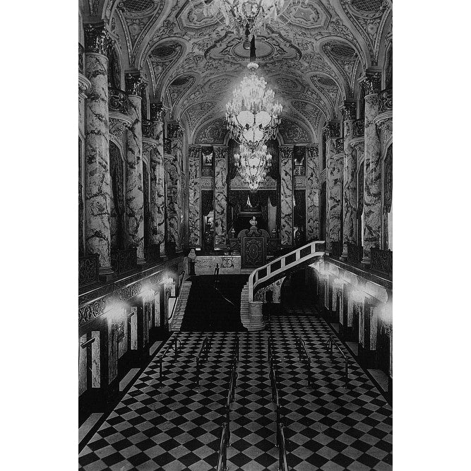 Michigan Theatre Black And White Gallery Wrapped Canvas