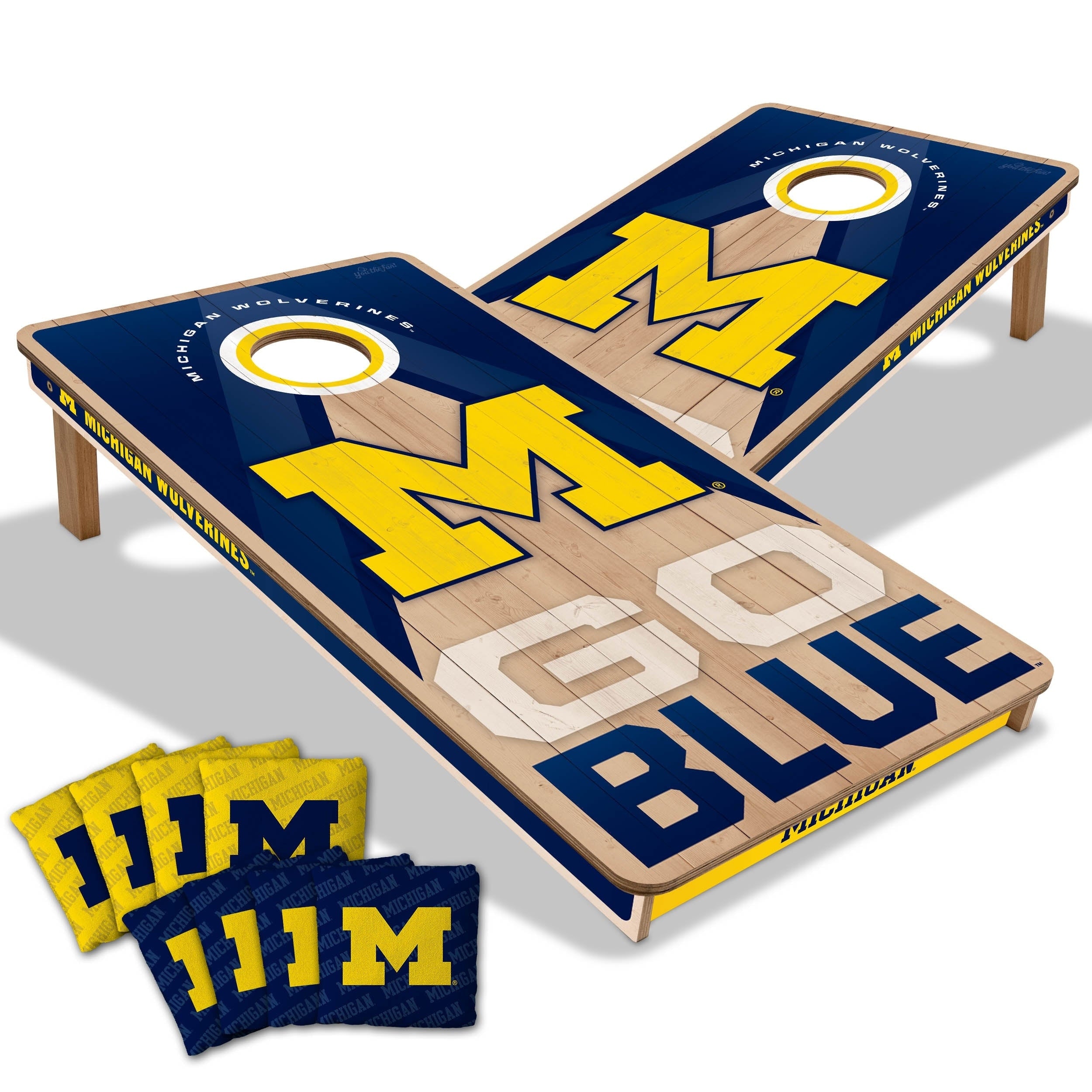 Michigan Wolverines Ncaa 2X4 Professional Cornhole Board Set
