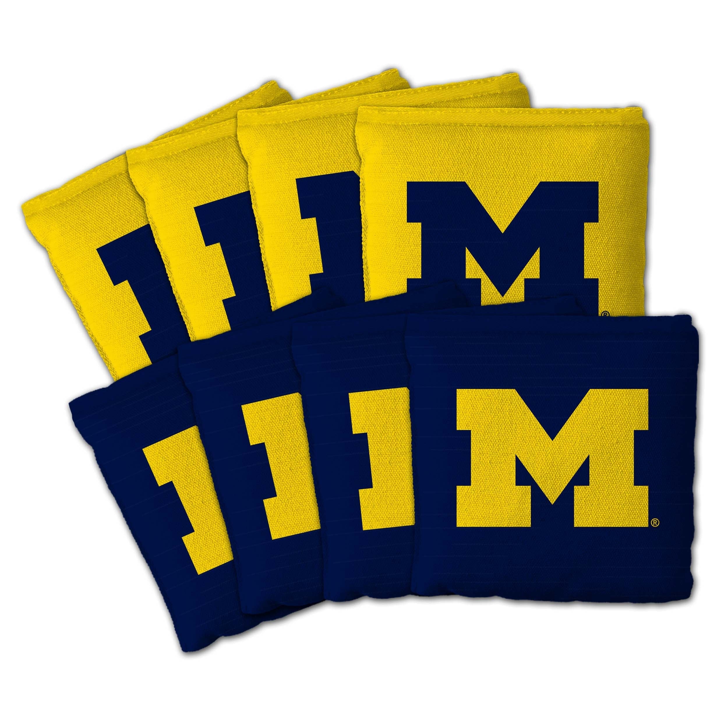 Michigan Wolverines Ncaa Dual Sided Pro Stop Slide Cornhole Bags