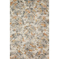 Microfiber Transitional Grey Rust Floral Damask Rug 67 X 92