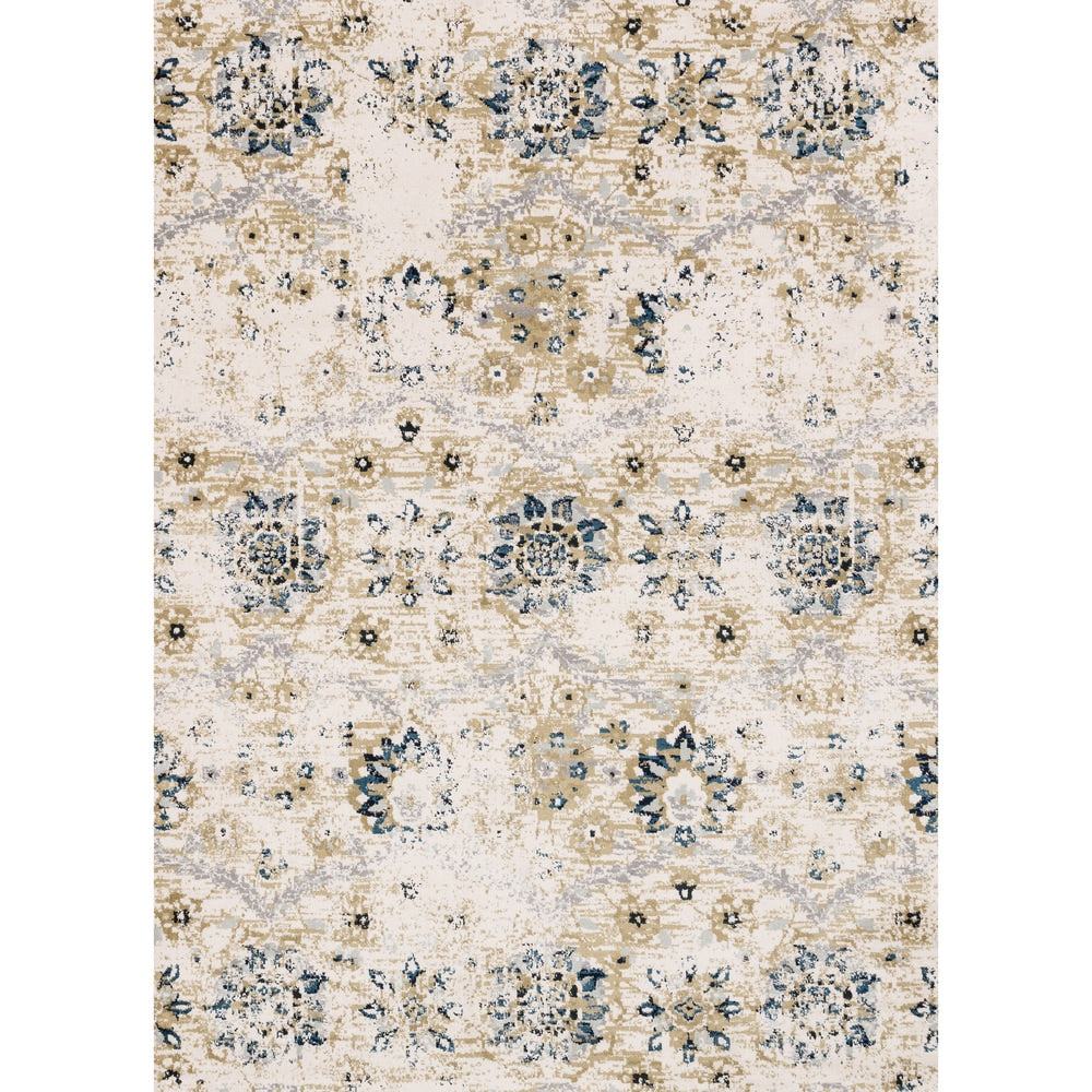 Microfiber Verona Ivory Multi Floral Rug 5 X 76