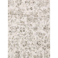 Microfiber Transitional Neutral Distressed Floral Rug