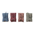 Microwaveable Hot Cold Eye Wrap With Coconut Shell Buttons Cotton Printed Cover Filled With Natural Lentils And Lavender