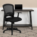 Mid Back Black Mesh Chair With Padded Mesh Seat