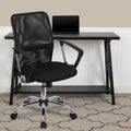 Mid Back Black Mesh Computer Chair With Chrome Finished Base