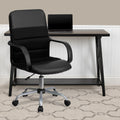 Mid Back Black Mesh And Leather Chair