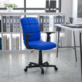 Mid Back Quilted Vinyl Task Chair With Nylon Arms