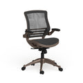 Mid Back Transparent Mesh Executive Swivel Chair With Melrose Gold Frame And Flip Up Arms