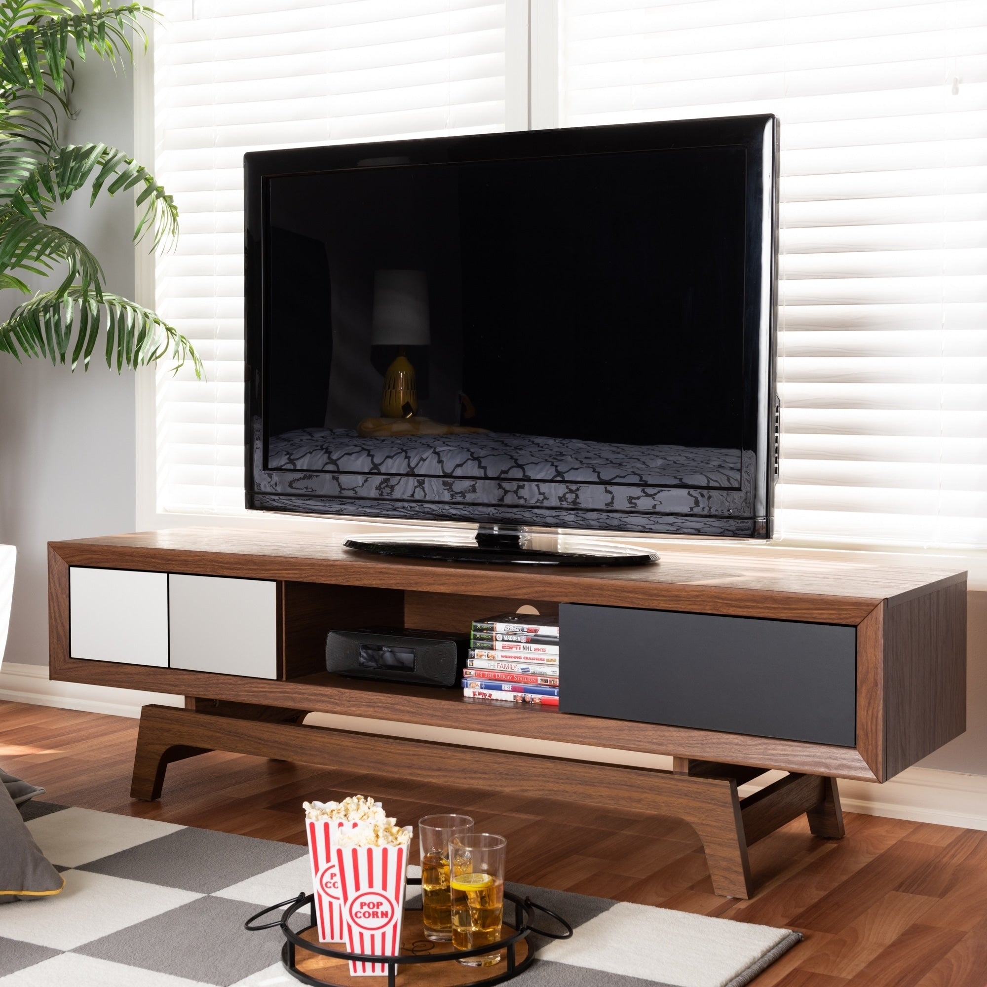 Mid Century 3 Drawer Tv Stand