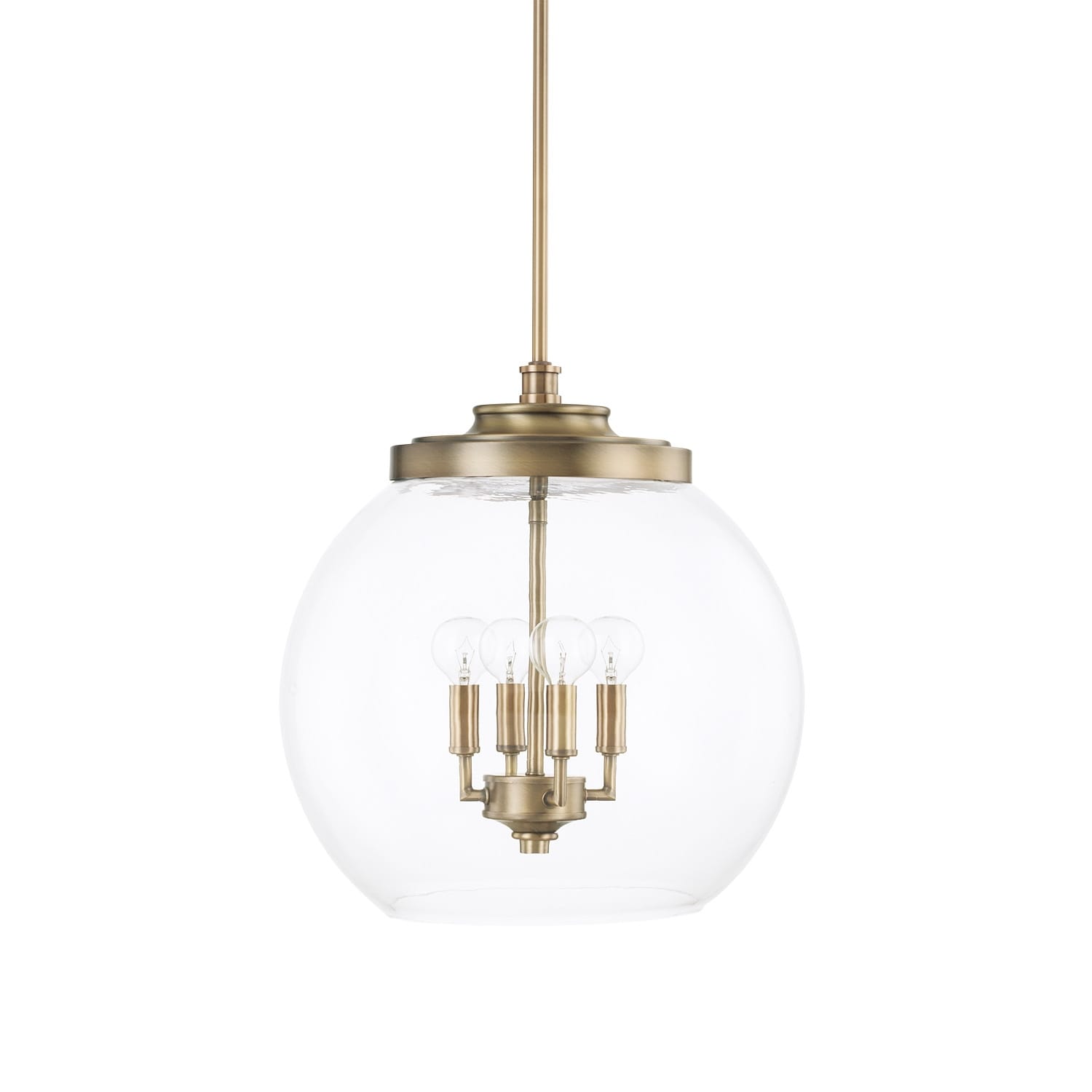 Capital Lighting Mid Century Collection 4 Light Aged Brass Pendant
