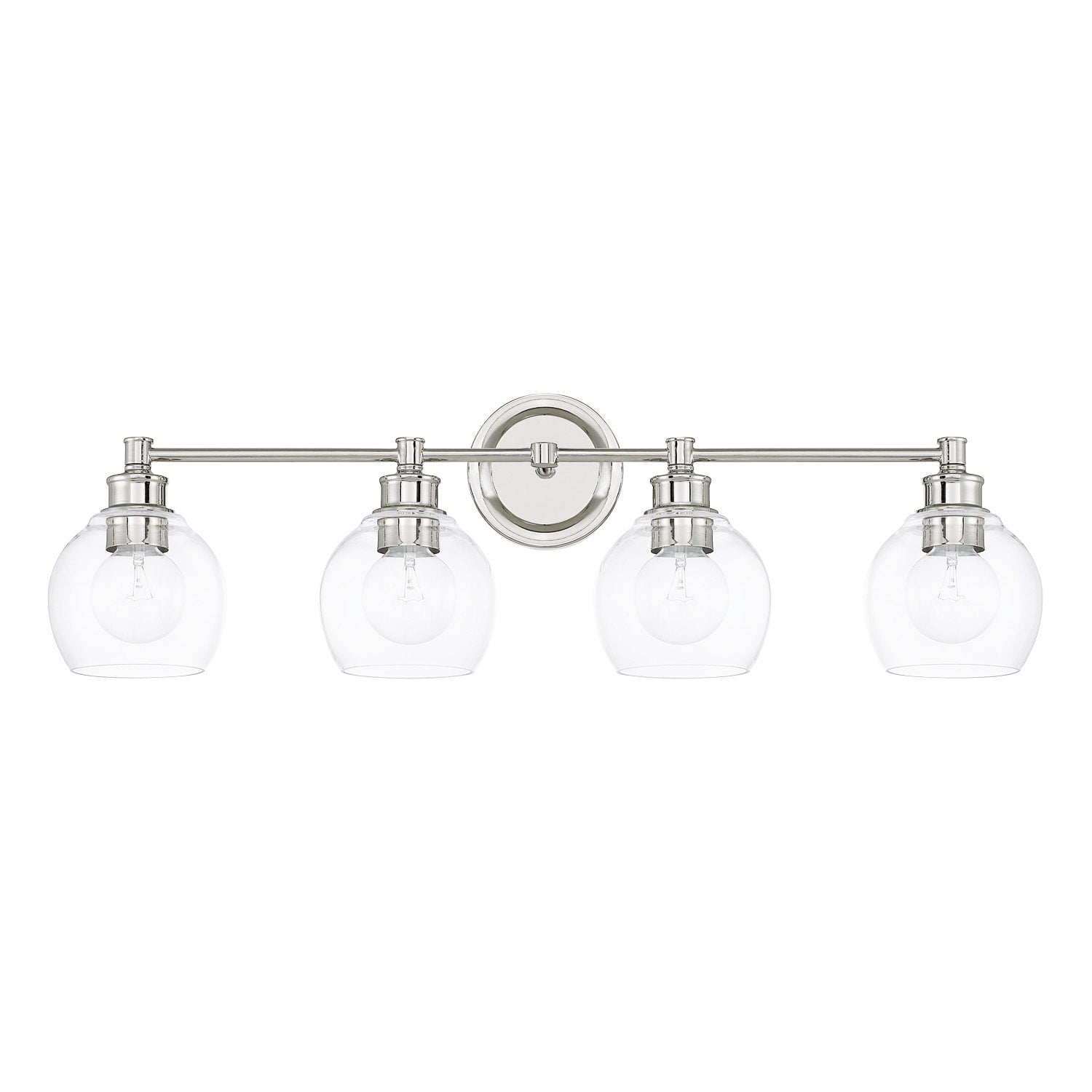 Capital Lighting Mid Century Collection 4 Light Polished Nickel Bath Vanity Light