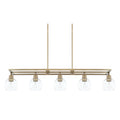 Capital Lighting Mid Century Collection 5 Light Aged Brass Island Fixture