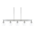 Capital Lighting Mid Century Collection 5 Light Polished Nickel Island Fixture