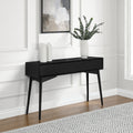 Osp Home Furnishings Mid Century Copenhagen Console Table In Walnut Finish