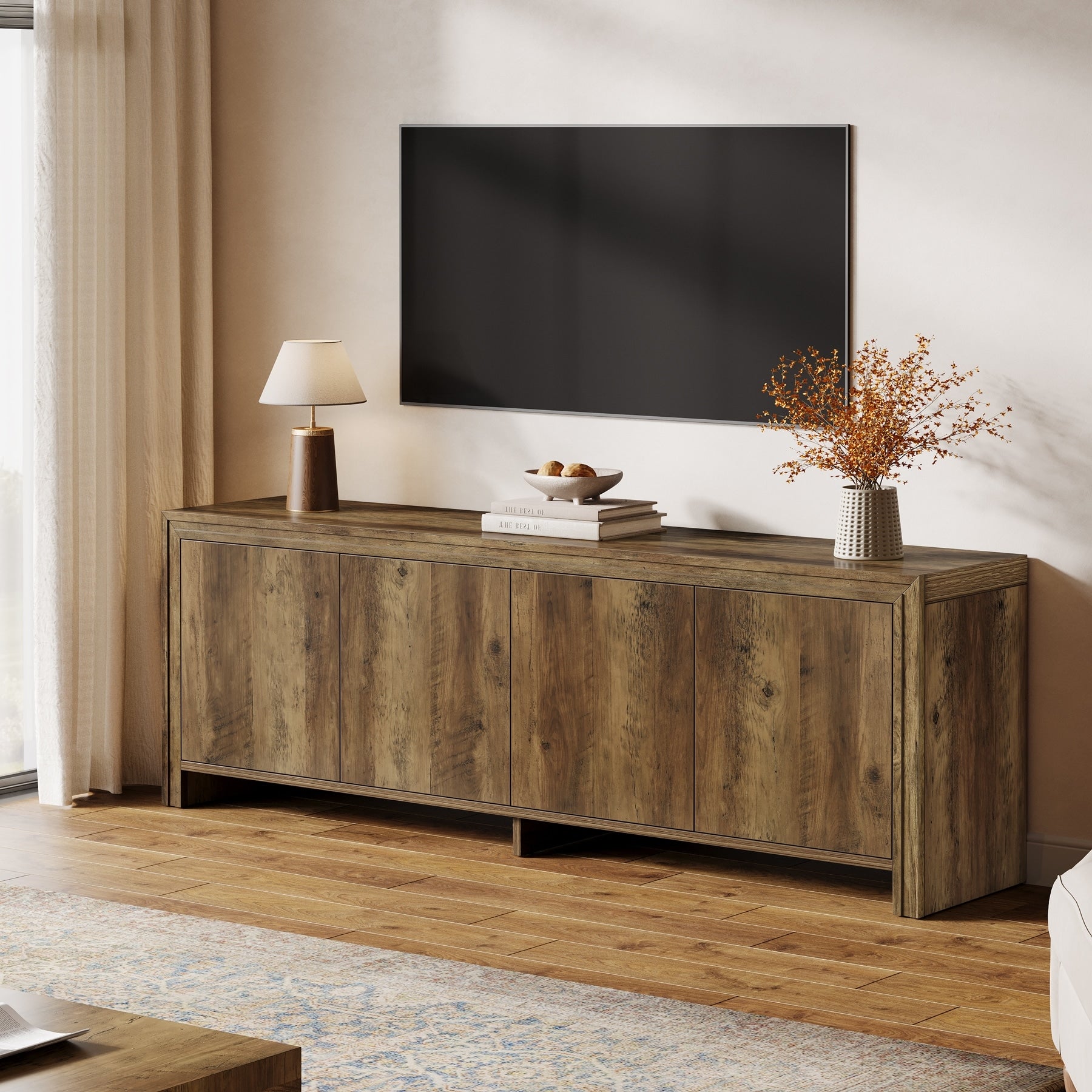 Mid Century Entertainment Center For Tvs Up To 70