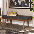 Mid Century Fabric Bench
