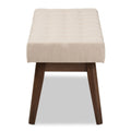 Mid Century Fabric Button Tufted Bench By Baxton Studio