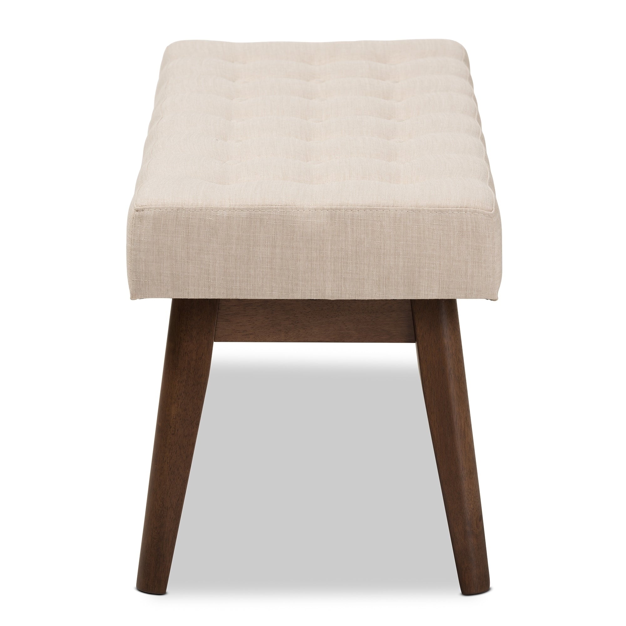 Mid Century Fabric Button Tufted Bench By Baxton Studio