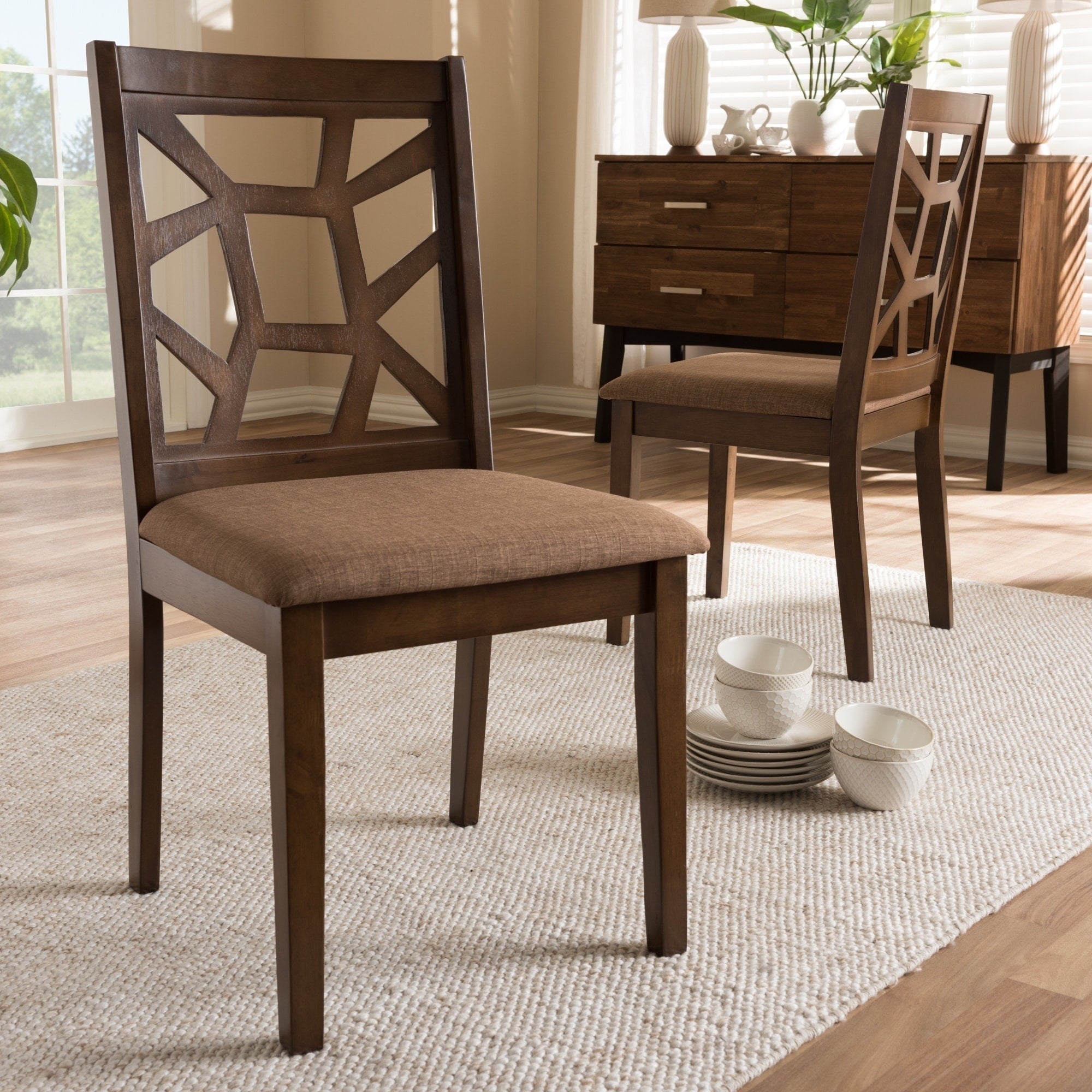 Carson Carrington Tohmo Fabric Dining Chair Set Of 2