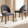 Mid Century Fabric Upholstered Dining Chair Set By Baxton Studio