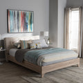Mid Century Fabric Upholstered Platform Bed By Baxton Studio