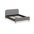 Mid Century Fabric Upholstered Platform Bed By Baxton Studio