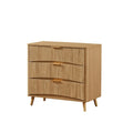 Mid Century Modern 3 Drawer Dressers Set Of 2 For Bedroom Living Room