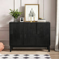 Mid Century Modern 44.3 Buffet Sideboard Farmhouse Storage Cabinets With Adjustable Shelves For Dining Room Entryway