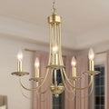 Gold Chandelier With 5 Lights Ceiling Hanging Pendant Lighting For Kitchen Island N A