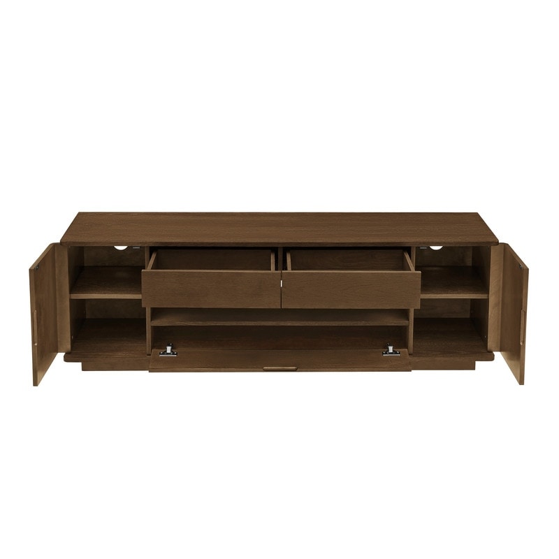 Mid Century Modern 59 Tv Stand For Tvs Up To 65 Media Console Entertainment Center With Cabinets Drawers