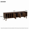 Mid Century Modern 68 Tv Stand For Tvs Up To 75 Media Console Table Entertainment Center With Solid Wood Legs