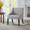 Mid Century Modern Accent Chair Upholstered Fabric Armchair With Solid Wood Legs Lounge Reading Chair For Living Room Bedroom