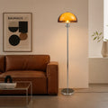 Mid Century Modern Acrylic Mushroom Floor Lamp With Dual Shade