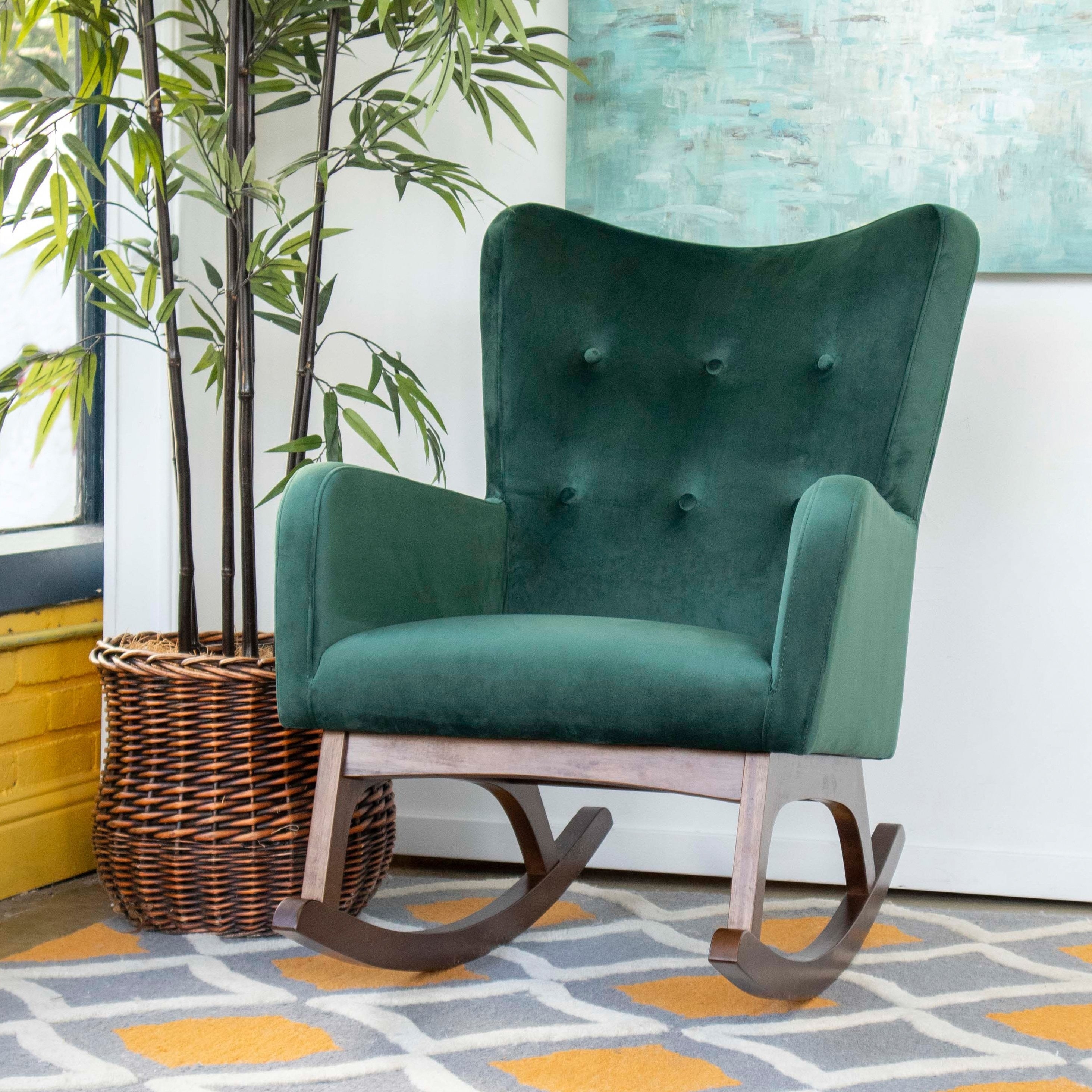 Mid Century Modern Charles Green Rocking Chair 36.5 X 26 X 36