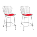 Mid Century Modern Chrome Wire Bar Stool Set Of 2 N A