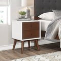 Mid Century Modern Denver White Night Stand