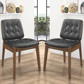 Mid Century Modern Design Tufted Dining Chairs Set Of 2