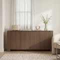 Mid Century Modern Large 4 Door Cabinet Storage Sideboard
