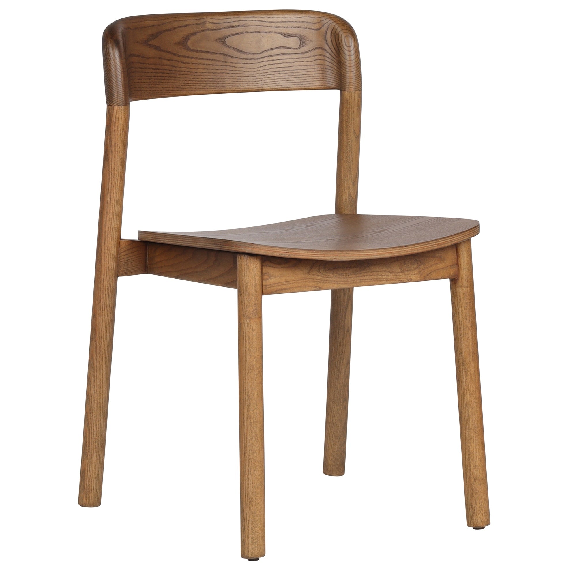 Mid Century Modern Solid Wood And Ash Veneer Dining Chair Set Of 4