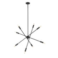 Mid Century Modern Sputnik Matte Black Chandelier