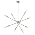 Mid Century Modern Sputnik Satin Nickel Chandelier